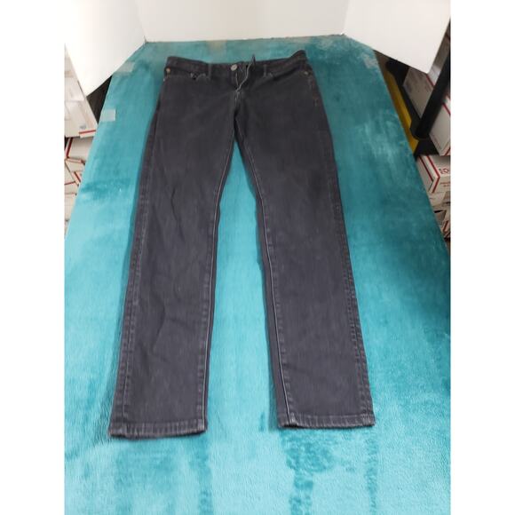 American Eagle Jeans Size 30x32 Mens Black Denim Pants Stretch Dark Skinny - Picture 1 of 14
